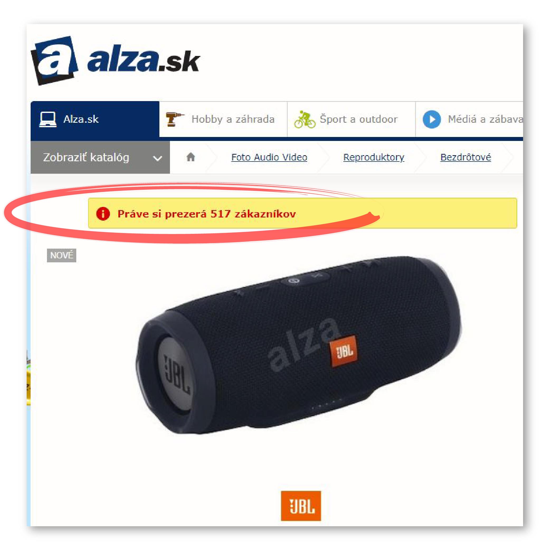 behavioralne principy e-shopu Alza